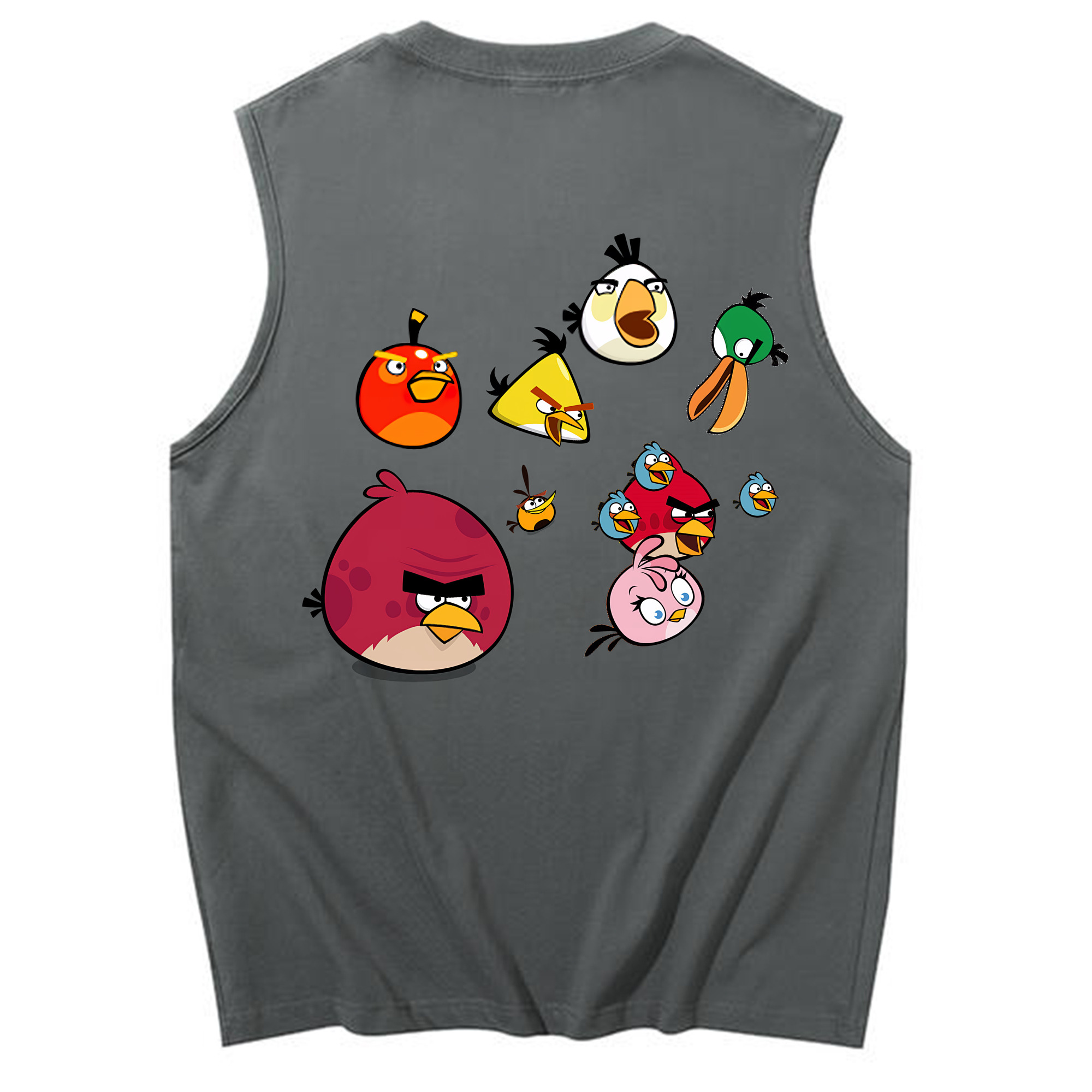 （画像用） Angry Birds アングリーバード コットン100％タンクトップ（背面プリント）